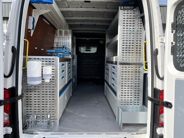 Volkswagen CRAFTER 35 2.0 TDI L3H3 Werkplaats inrichting Kast Inrichting Servicewagen Omvormer Standkachel Airco Cruise controle Werkplaats Lang hoog Sortimo inrichting 1e eigenaar Dealer onderhouden Euro 6 Bpm vrij voor parti