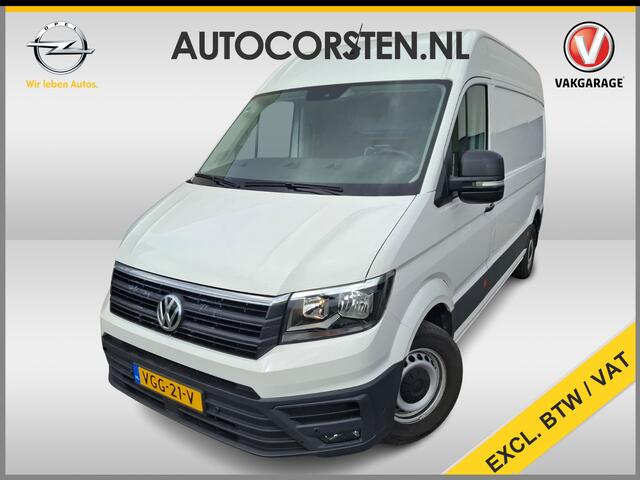 Volkswagen CRAFTER 35 2.0TDI 177pk! L3H3 EL Highline Trekhaak Camera Navi PDC-a+v Dab Treeplanken Schuifdeur Bluetooth EURO-6 CruiseControl Voorruitverwarming Betonplex-Vloer Wandbetimmering Aut.Verlichting Elek.Ramen/Spiegels Euro 6 Krachtige motor 177pk/410Nm zorgt voor 3