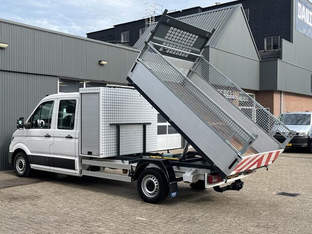 Volkswagen CRAFTER 35 2.0 TDI L4 DC Airco Cruise controle Trekhaak 3000kg trekgewicht 6-Persoons Euro 6 Dubbele cabine Telefoonverbinding Open laadbak Pick-up p-up Bakwagen Kieper