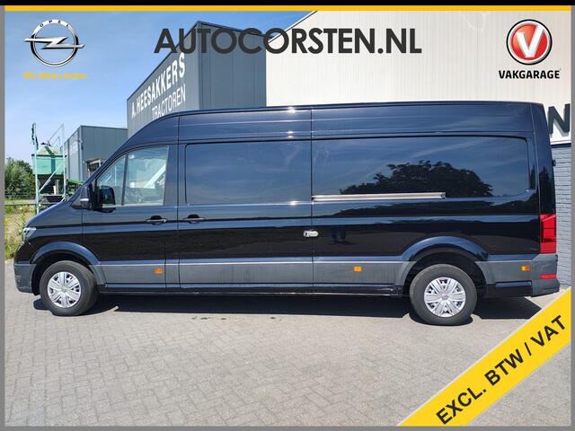 Volkswagen CRAFTER 35 2.0TDI 141PK Automaat L4H3 2X Schuifdeur Camera Apple Carplay Android Auto Cruise Control Navi Airco Pdc Betonplex Vloer Lat om Lat Betimmering Wandbeplating Euro 6 Origineel Nederlandse Bus