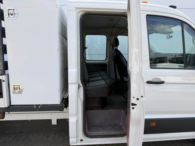 Volkswagen CRAFTER 3.140 2.0 TDI Automaat Open Laadbak Kist Dubbele cabine 6-persoons Airco Trekhaak Navigatie Carplay Pritische Pickup Open Box