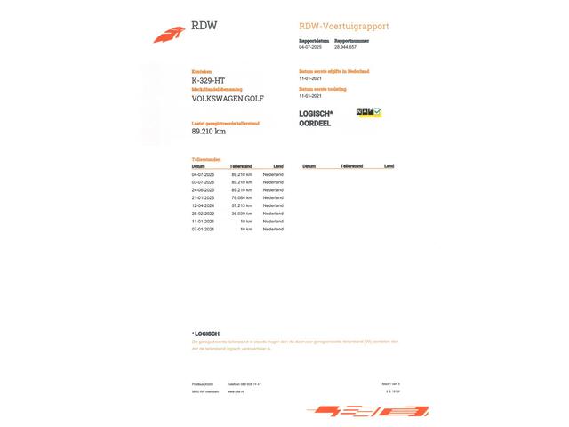 Volkswagen GOLF 1.0 TSI Golf (90 PK) 1e-Eig. & Dealer-Onderh. BOVAG-Garantie. NL-Auto.