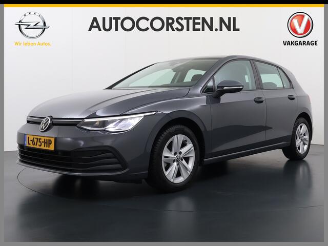Volkswagen GOLF 1.0 eTSI 111PK AUT-7 Nieuw Model Adap.Cruise Virtual Cockpit Apple Carplay Android APP-Connect Navi Ecc Pdc Life Stoel+Stuurverwarming Lmv Mirrorlink DAB Led Isofix Keyless mild hybride Complete Volkswagen Golf mild hybride!