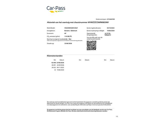 Volkswagen GOLF Variant 1.0 eTSI Life Business