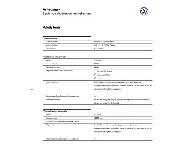 Volkswagen GOLF 1.5 TSI Life Business 131 PK I Rijklaar I Navigatie I DAB I Stoelverwarming