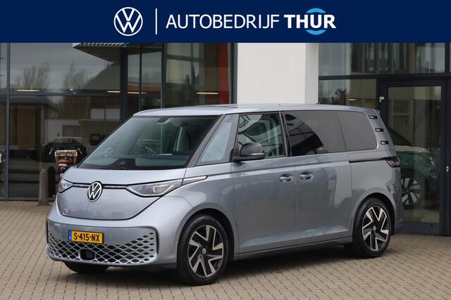 Volkswagen ID. Buzz 1st 77kWh 204PK / 150kW, NL auto, wegklapbare trekhaak, 20" 'Solna' LMV, LED Matrix (IQ.Lights), stoel- en stuurwielverwarming, privacy glas, achteruitrijcamera, climatronic, adaptieve cruise control (acc), navigatie, keyless entry & go, verwarmbare voorr