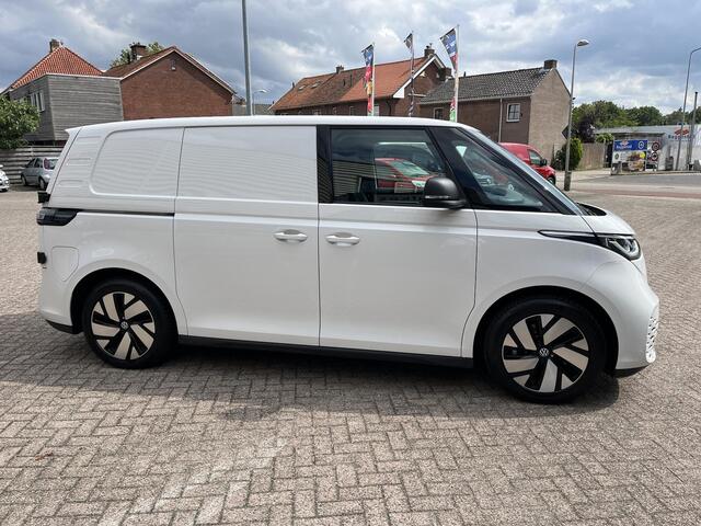 Volkswagen ID. Buzz Cargo 77 kWh achterdeuren, 1 eigenaar, adaptieve cruise controle, CarPlay, betonplex, 3 mits cabine, lm velgen