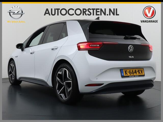 Volkswagen ID.3 58kWh 204PK First Plus Navi-Pro 19" Camera Apple Carplay Android Auto Matrix-LED Stoel-Stuurverwarming Adapt.Cruise Control Pdc Dab Keyless Lmv Bluetooth Draadloze telefoonlader Regensensor Rijstrooksensor Verkeersbord detectie ¤44.000,- Nieuw! Grootste a