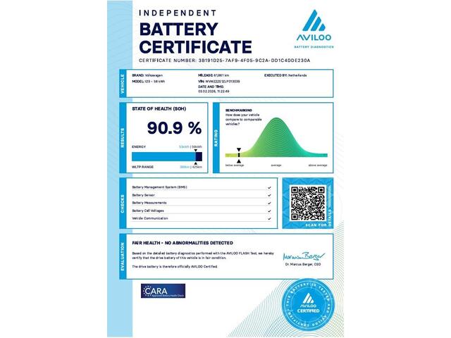 Volkswagen ID.3 58kWh 1ST PLUS/ TREKHAAK/ CAMERA/ KEYLESS/ MATRIX LED/ SOH 91%