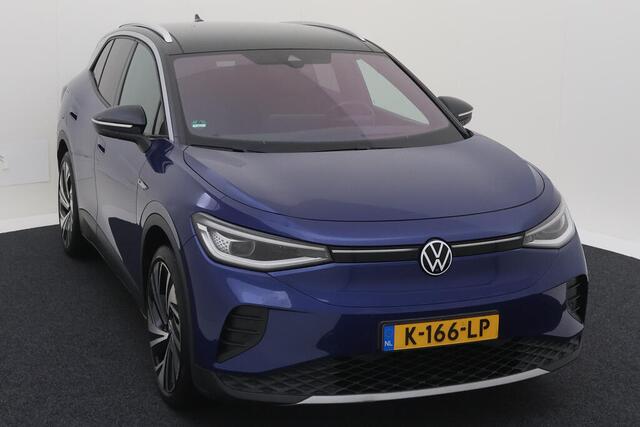 Volkswagen ID.4 First Max 77 kWh / PANO/ CAMERA/ PARK. SENSOREN/ IQ. LIGHT/ NAVI/ MEMORY SEATS/ GETINT GLAS/ 21" LMV