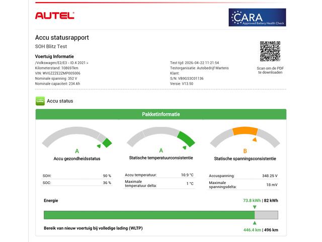 Volkswagen ID.4 First 204pk 77 kWh SOH 90% Trekhaak Camera Navigatie Stoelverwarming