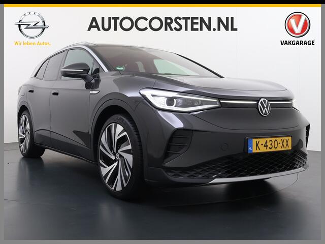 Volkswagen ID.4 Max 82kWh SOH 93% Warmtepomp Panoramdak Ergo Active+Memory Head-Up Display 360°Camera Stoel+Stuurverwarming Navi Ecc Pdc Apple Carplay/Android Auto Lmv 21" Keyless advanced display Matrix led Dodehoek detector Dealeronderhouden 1e Eigenaar Origineel Neder