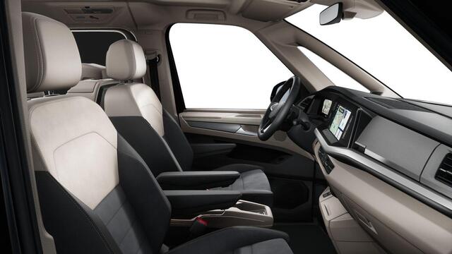 Volkswagen MULTIVAN Bulli Edition L2 1.5 eHybrid 180kW DSG 4motion | Assistentiepakket plus | Lichtmetalen velgen 19" (8j x 19) "halmstad" (zwart gepolijst) | Multifunctioneel stuurwiel met schakelpeddels, verwarmbaar | Privacy plus glas (90%) vanaf b-stijl | Soundsystem "ha