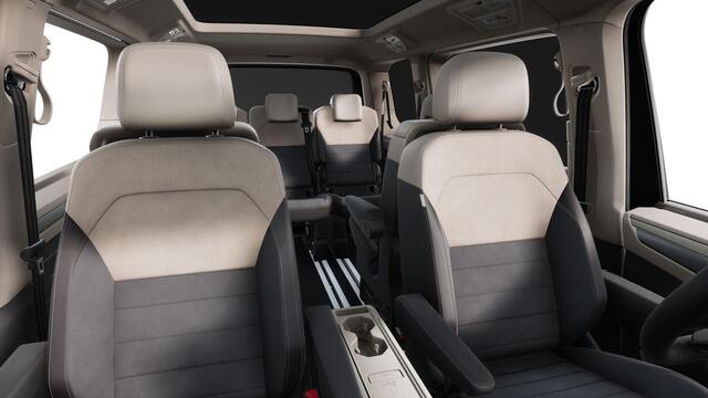 Volkswagen MULTIVAN Bulli L1 1.5 Ehybrid 180kW DSG 4 motion | Easy open pakket | Soundsystem "harman kardon" | Zitopstelling 2-2-3 met vis-a-vis mogelijkheid, met armleuningen | Top pakket |