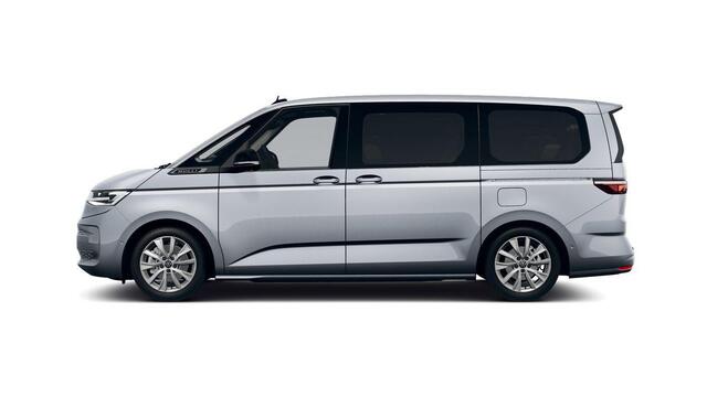 Volkswagen MULTIVAN Bulli L2 1.5 Ehybrid 180kW 245 pk DSG 4 motion | Versterkte kunststof vloerbedekking in houtlook | Multifunctionele verschuifbare tafel in passagiersruimte | Navigatiesysteem '' Discover Pro'' | Privacy Plus glas (90%) vanaf B-stijl |