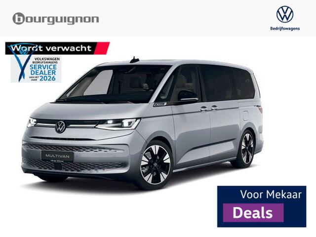 Volkswagen MULTIVAN Bedrijfswagens Bulli L2 1.5 eHybrid EU6 180 kW/245pk DSG 4Motion | Incl BTW/BPM | 7 zitplaatsen vis-a-vis | Trekhaak | Stoelverwarming | Verlaagd onderstel dynamisch | 19" Halmstad lichtmetaal | Wordt verwacht 2 maart |