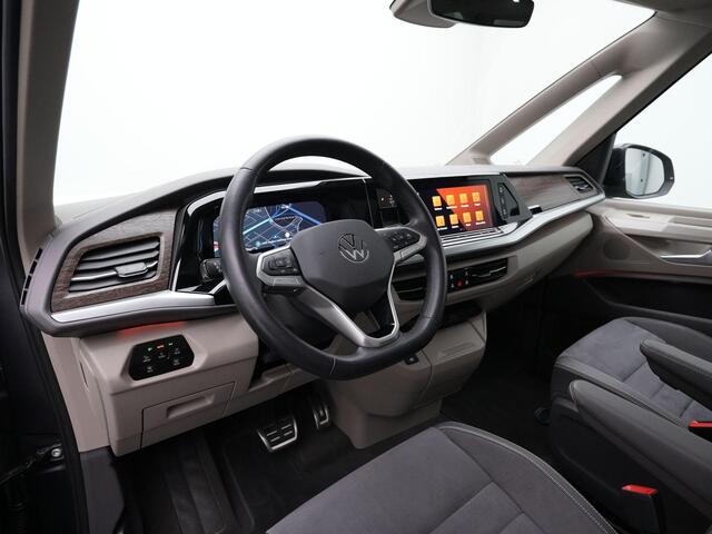 Volkswagen MULTIVAN 1.4 eHybrid 218 pk L2H1 Style | Panoramadak | Trekhaak | Elektrische schuifdeuren | IQ Light | Leder/alcantara | Achteruitrijcamera | Adaptive Cruise | Stoelverwarming | Navigatie