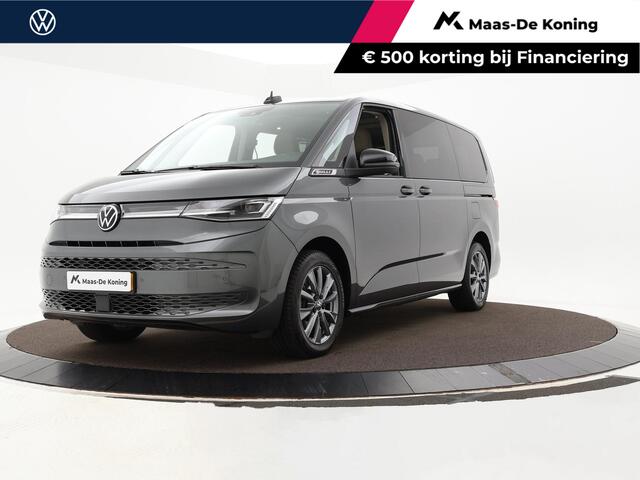 Volkswagen MULTIVAN 1.4 218pk DSG eHybrid L2H1 Life Business · Glazen dak · Trekhaak · Camera · Elek. Schuifdeuren · Apple/Android Car Play · 7 Persoons · 18'' Inch · Garantie t/m 02-06-2028 of 100.000km