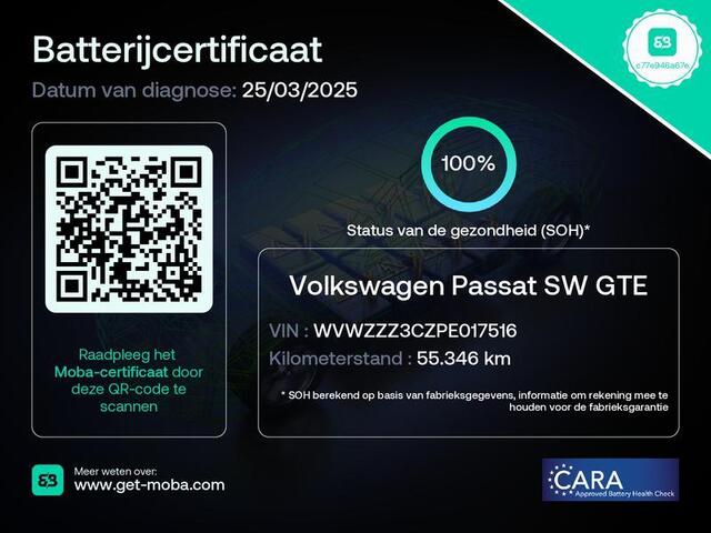 Volkswagen PASSAT Variant 1.4 TSI PHEV GTE Business Automaat / Trekgewicht 1.600 kg / Accu SoH 100% / EAER bereik 60 km / HUD / Adapt. CC / Camera / Apple Carplay Android /