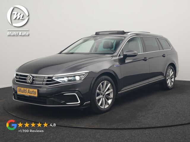 Volkswagen PASSAT 1.4 TSI GTE Business PHEV 218pk Dealer O.H. | Trekhaak Af Fabriek | Panodak | Adaptive Cruise | Camera | IQ Light | Alcantara Sportstoelen Massage & Verwarmd | Stuur Verwarmd | Keyless | Blis | Sfeerverlichting | Apple Carplay | DAB | Plug In Hybrid |