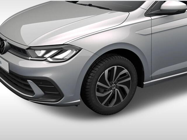 Volkswagen POLO 1.0 TSI Life Edition, 95 pk 5 versn. Hand · Airconditioning automatisch, 2-zone (climatronic) · Velgen 'essex', 15 inch lichtmetaal ·