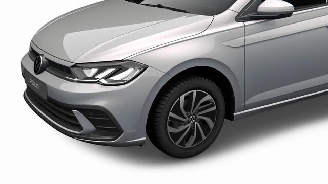 Volkswagen POLO 1.0 TSI 95 5MT Life Edition Rijstrookbehoudassistent (Lane Assist) | Zijruiten achter en achterruit getint, 65% lichtabsorberend | 'App-Connect' smartphone integratie | Parkeersensoren (Park Distance Control) | Airconditioning automatisch (Climatronic), 2