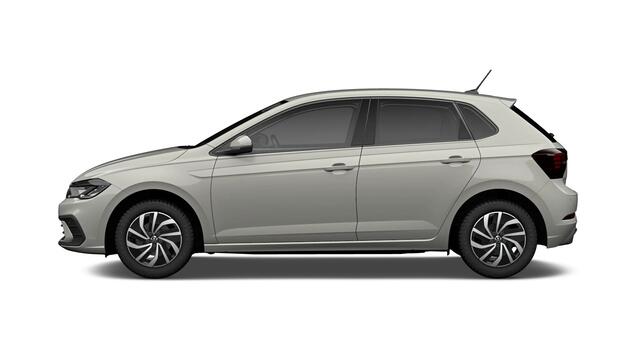 Volkswagen POLO 1.0 TSI 95 5MT Life Edition Parkeersensoren achter (Park Distance Control) | Rijstrookbehoudassistent (Lane Assist) | Zijruiten achter en achterruit getint, 65% lichtabsorberend | Airconditioning automatisch (Climatronic), 2-zone | 'App-Connect' smartphon