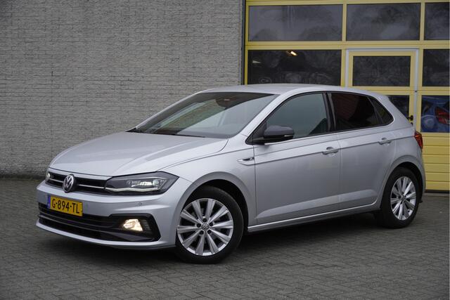 Volkswagen POLO 1.5 TSI 150PK! Automaat 5drs R-Line BJ2019 Lmv 16" | Led V+A| Pdc | Navi | Sideskirts | Virtual cockpit | Climate control | Cruise control | Zwarte hemel | Sportstoelen | Extra getint glas