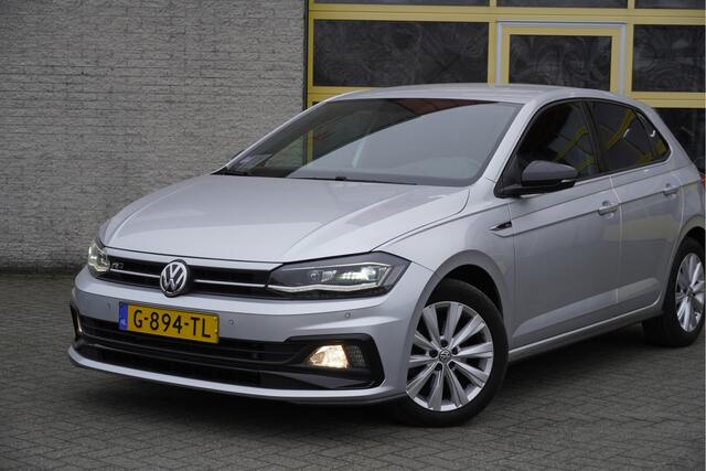 Volkswagen POLO 1.5 TSI 150PK! Automaat 5drs R-Line BJ2019 Lmv 16" | Led V+A| Pdc | Navi | Sideskirts | Virtual cockpit | Climate control | Cruise control | Zwarte hemel | Sportstoelen | Extra getint glas