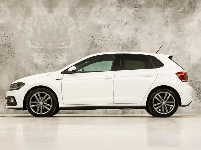 Volkswagen POLO 1.0 TSI R-Line Sport Automaat (VIRTUAL COCKPIT, ZWART HEMEL, GROOT NAVI, CLIMATE, LEDER, SPORTSTOELEN, GETINT GLAS, LM VELGEN, ADAPTIVE CRUISE, NIEUWSTAAT)