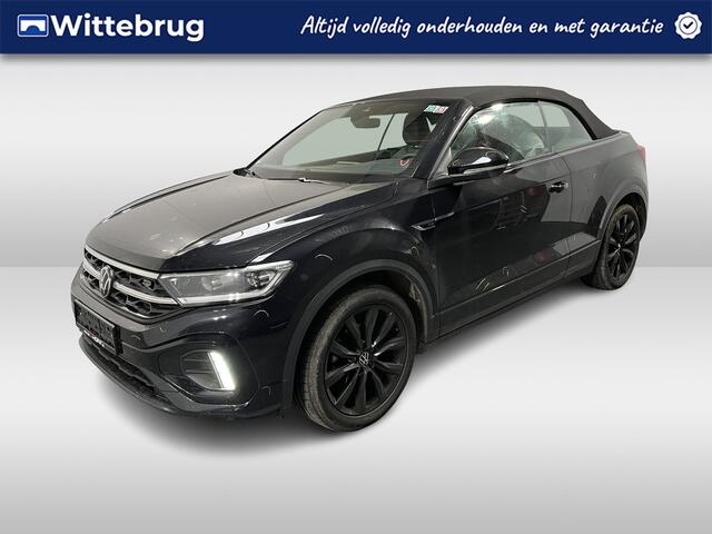 Volkswagen T-Roc Cabrio 1.5 TSI 2x R-Line / AUTOMAAT/ BLACK STYLE/ CAMERA/ PARK. SENSOREN/ DODE HOEK/ STOEL-STUURVERWARM./ IQ. LIGHT/ DIGITAL DASHBOARD/ ADAPT. CRUISE/ APP CONNECT/ NAVI/ CLIMA/ DAB/ 18" LMV