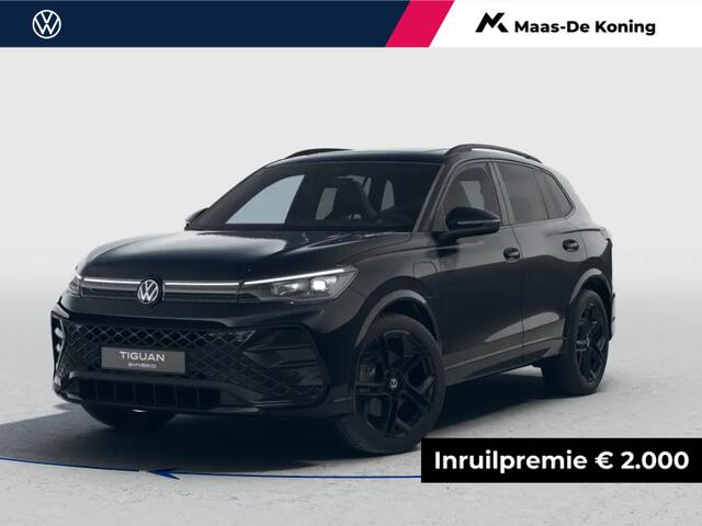 Volkswagen TIGUAN R-Line Edition 1.5 eHybrid 204 pk 6 versn. DSG · Black Style Pakket · Comfort Pakket · Trekhaak inklapbaar, met elektrische ontgrendeling, incl. aanhangermanoeuvreerhulp Trailer Assist ·