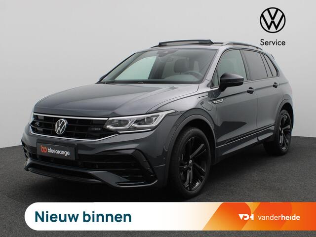 Volkswagen TIGUAN 1.4 TSI eHybrid R-Line Business 245Pk DSG SOH 100%, Pano-Schuifdak, Black Style, Leder, Memorystoel, Matrix LED-Verlichting, 19" LM Velgen, Keyless, 360gr. Camera, Side Assist, Elektr. Achterklep, Stuur-Stoelverwarming