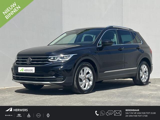 Volkswagen TIGUAN 1.4 TSI eHybrid Elegance Business+ Dealer onderhouden / Elektrische trekhaak (1800 kg) / Accu SoH 94.4 % / Navigatie / Apple Carplay Android / Stuur- en stoelverwarming / Parkeer assistent / 18" LM wielen /