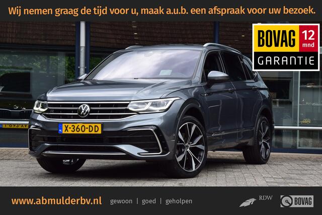 Volkswagen TIGUAN Allspace 1.5 TSI 150PK R-Line Business 7p / 7 Persoons DSG Automaat | Org. NL | BOVAG Garantie | Trekhaak | R-Line | Lederen bekleding | Trailer Assist | Camera | Apple Carplay/Android Auto | Verwarmd stuurwiel | Verwarmde voorruit | Verwarmde stoelen |