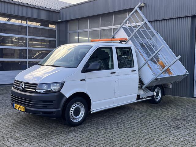 Volkswagen TRANSPORTER 2.0 TDI L2H1 DC 3 Zijdenkipper Airco Cruise controle Trekhaak 2500kg 6-Persoons Kipper Telefoonverbinding Werkverlichting 1e Eigenaar Euro 5