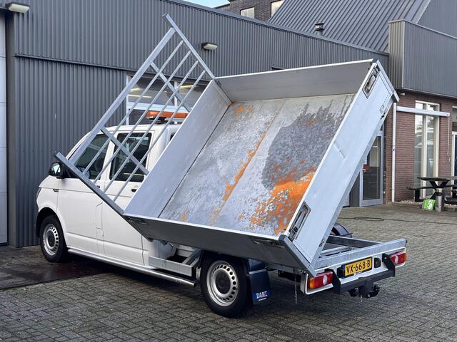 Volkswagen TRANSPORTER 2.0 TDI L2H1 DC 3 Zijdenkipper Airco Cruise controle Trekhaak 2500kg 6-Persoons Kipper Telefoonverbinding Werkverlichting 1e Eigenaar Euro 5