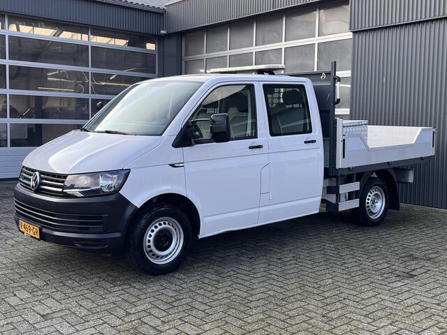 Volkswagen TRANSPORTER 2.0 TDI L2H1 DC 4Motion 150pk 4x4 Pick-up Airco Trekhaak 2500kg Telefoonverbinding Dealer onderhouden Werkverlichting Openlaadbak P-up Bpm vrij