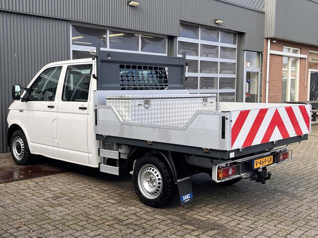 Volkswagen TRANSPORTER 2.0 TDI L2H1 DC 4Motion 150pk 4x4 Pick-up Airco Trekhaak 2500kg Telefoonverbinding Dealer onderhouden Werkverlichting Openlaadbak P-up Bpm vrij