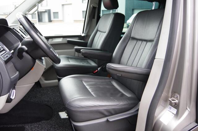 Volkswagen TRANSPORTER 2.0 TDI L2 DC-5P 204PK AUT. LED, LEDER, 2X SCHUIFDEUR, ADAPT. CRUISE, CAMERA, TREKHAAK, NAVI DUBBELE CABINE FOTO'S