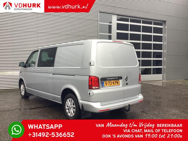 Volkswagen TRANSPORTER 2.0 TDI 150 pk DSG Aut. L2 DC Dubbel Cabine Highline BPM VRIJ! Adapt.Cruise/ LED/ 2xSchuifdeur/ Standkachel/ Carplay/ Stoelverw./ Camera/