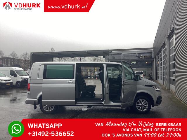 Volkswagen TRANSPORTER 2.0 TDI 150 pk DSG Aut. L2 DC Dubbel Cabine Highline BPM VRIJ! Adapt.Cruise/ LED/ 2xSchuifdeur/ Standkachel/ Carplay/ Stoelverw./ Camera/