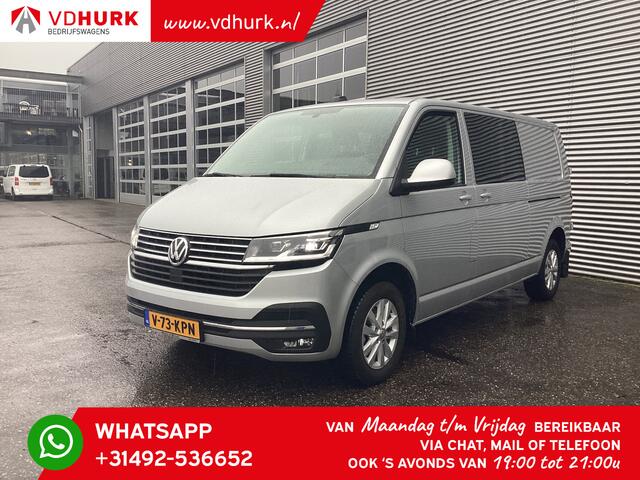 Volkswagen TRANSPORTER 2.0 TDI 150 pk DSG Aut. L2 DC Dubbel Cabine Highline BPM VRIJ! Adapt.Cruise/ LED/ 2xSchuifdeur/ Standkachel/ Carplay/ Stoelverw./ Camera/