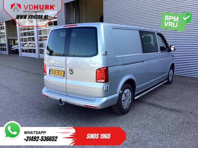 Volkswagen TRANSPORTER T6.1 2.0 TDI L2 DC Dubbel Cabine BPM VRIJ! 6 Pers./ NL Auto/ CarPlay/ Navi/ Cruise/ PDC/ Trekhaak