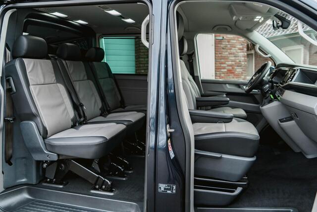 Volkswagen TRANSPORTER T6.1 2.0 TDI 204 PK DSG CARAVELLE L2H1 A-KLEP DUB/DUB ACC | LED | Leder | Virtual Cockpit | Privacy glass |