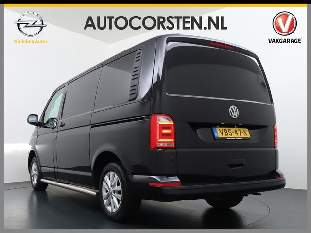 Volkswagen TRANSPORTER 2.0TDI 150PK Autom. Highline Leder Navi Pdc Voorruitverwarming Cruise Control Regen/Lichtsensor Lmv 2X Schuifdeur Rubbervloer Wandbetimmering Sidebars Achterklep 1e Eigenaar Euro 6