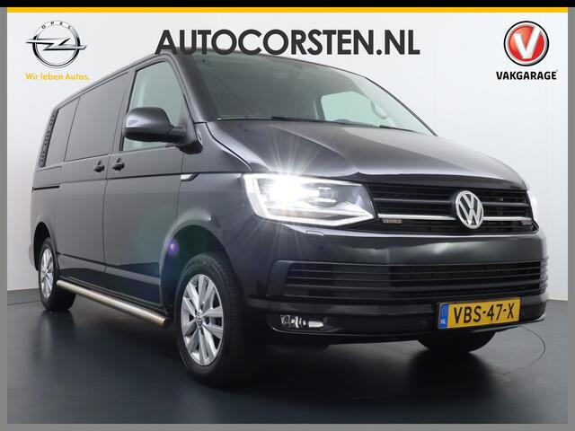 Volkswagen TRANSPORTER 2.0TDI 150PK Autom. Highline Leder Navi Pdc Voorruitverwarming Cruise Control Regen/Lichtsensor Lmv 2X Schuifdeur Rubbervloer Wandbetimmering Sidebars Achterklep 1e Eigenaar Euro 6