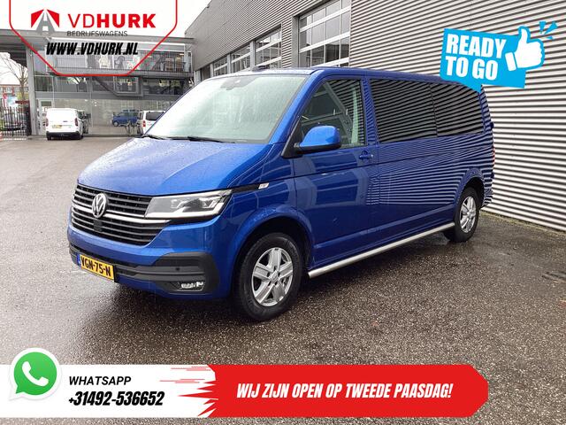 Volkswagen TRANSPORTER T6.1 2.0 TDI 150 pk DSG Aut. L2 DC Dubbel Cabine LED/ Adapt.Cruise/ Leder/ 2.5t trekverm./ Stoelverw./ Navi/ Carplay/ Camera/ PDC