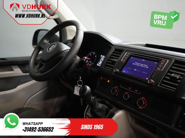 Volkswagen TRANSPORTER 2.0 TDI L2 DC Dubbel Cabine BPM VRIJ! NL Auto/ Imperiaal/ Carplay/ 18" LMV/ Cruise/ Trekhaak/ Airco