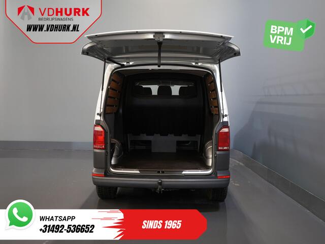 Volkswagen TRANSPORTER 2.0 TDI L2 DC Dubbel Cabine BPM VRIJ! NL Auto/ Imperiaal/ Carplay/ 18" LMV/ Cruise/ Trekhaak/ Airco